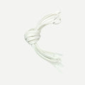 Waxed shoelaces white
