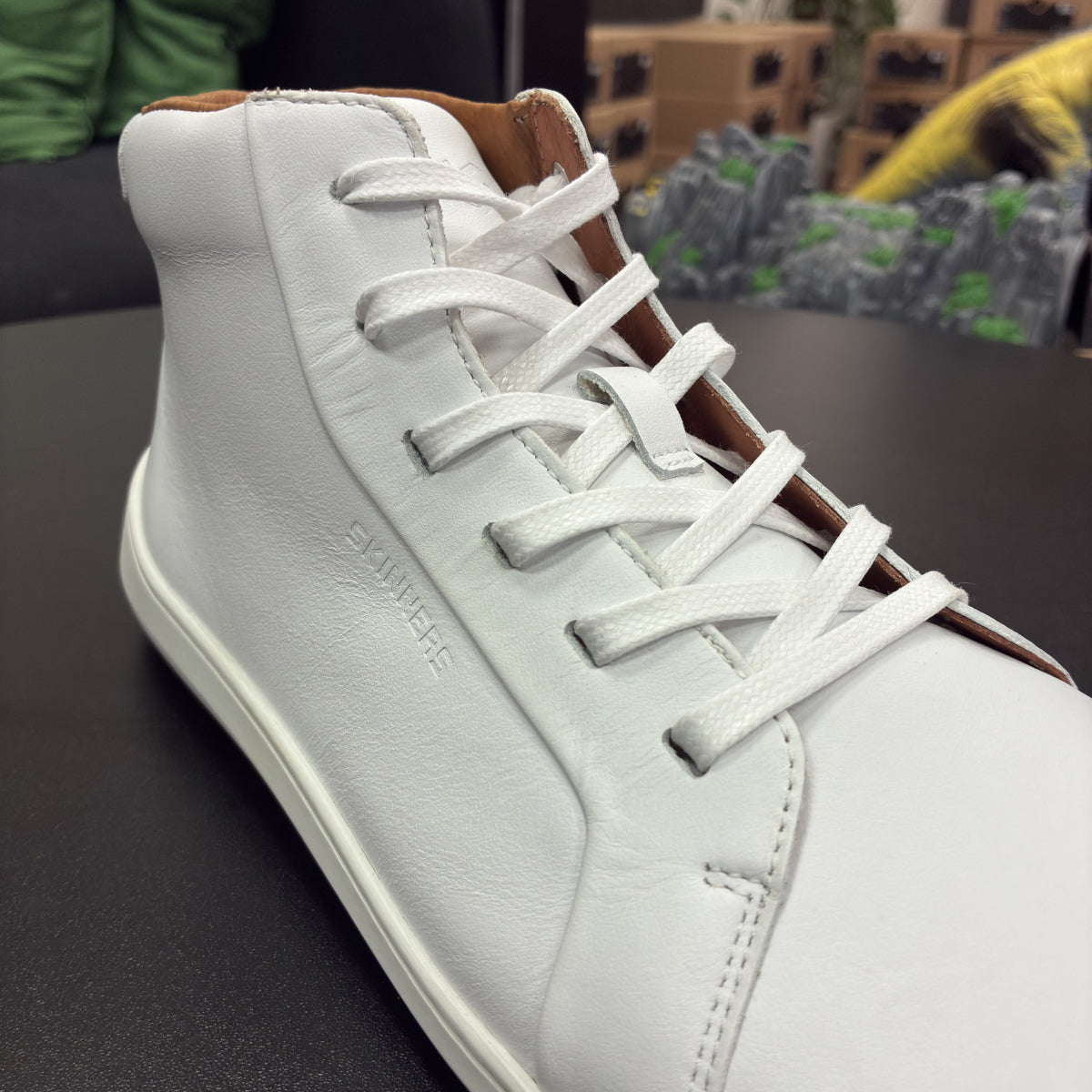 Voskované tkaničky bílé