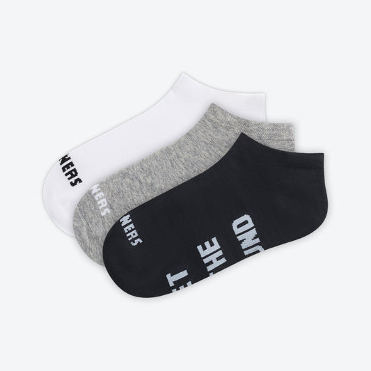 Ponožky Low Cut White/Grey/Black (trojpack)